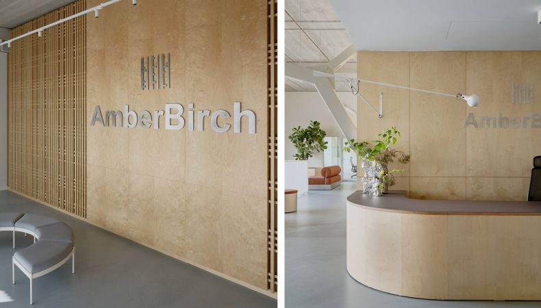 Amberbirch finiera ražotnes telpas
